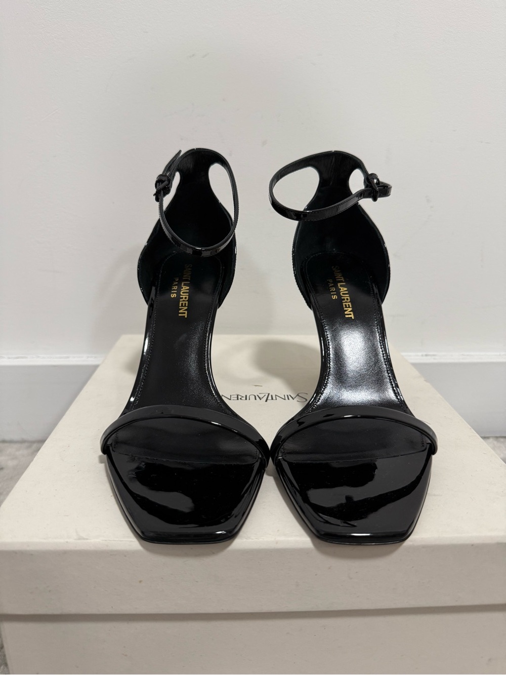 Saint Laurent Women's Opyum 85 Heels Black/Good - Size 37.5 EU / 7.5 US - NEW - Picture 3 of 6
